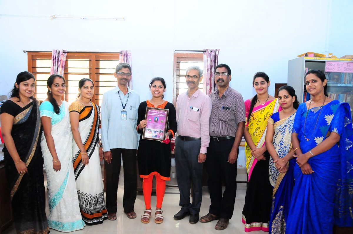 Felicitation to Deeksha Shriyan by Department of Commerce