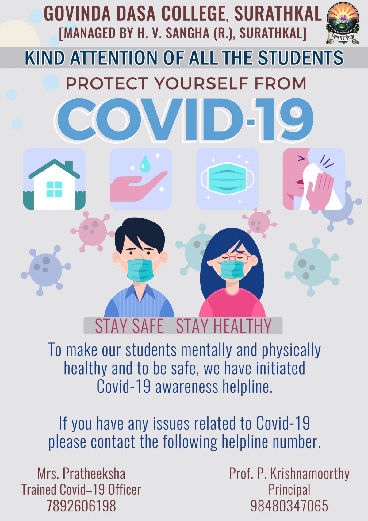 Kind attention to all students protect yourself from “COVID-19”