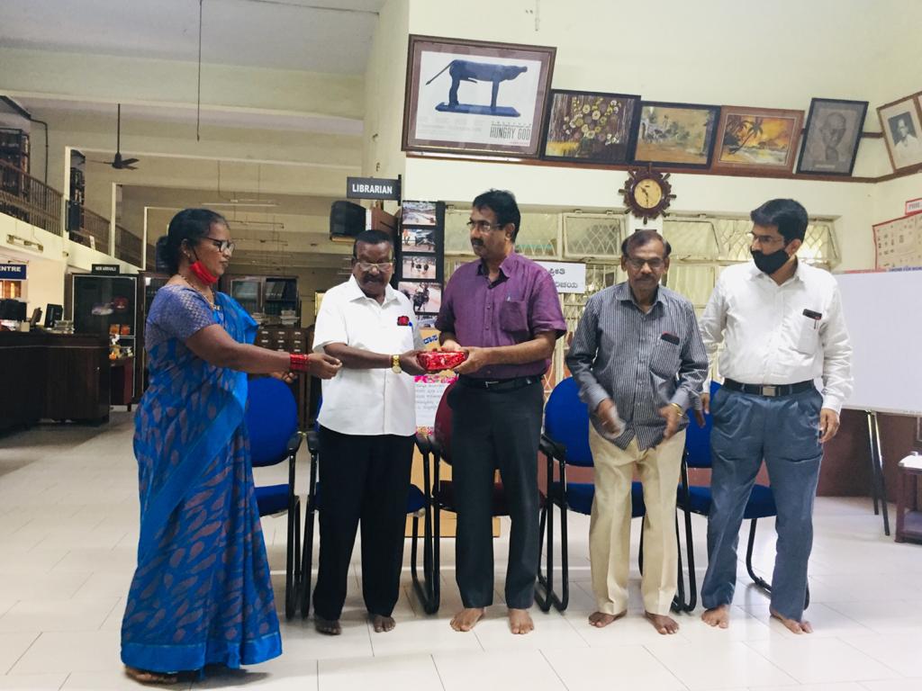 Books Donation to College Library by Sri Chidambar Baikampady (2020-21)