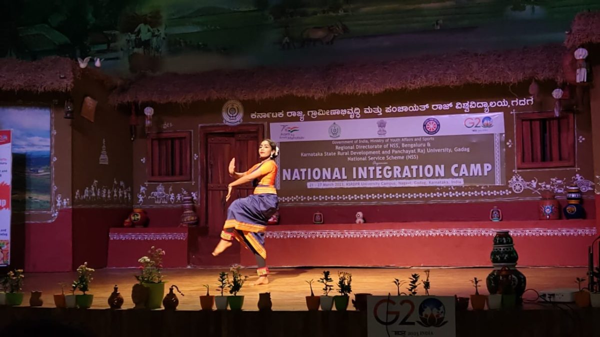 NSS VOLUNTEER SHRUTHI SHETTY ATTENDED NATIONAL INTEGRATION CAMP 2023 AT GADAG
