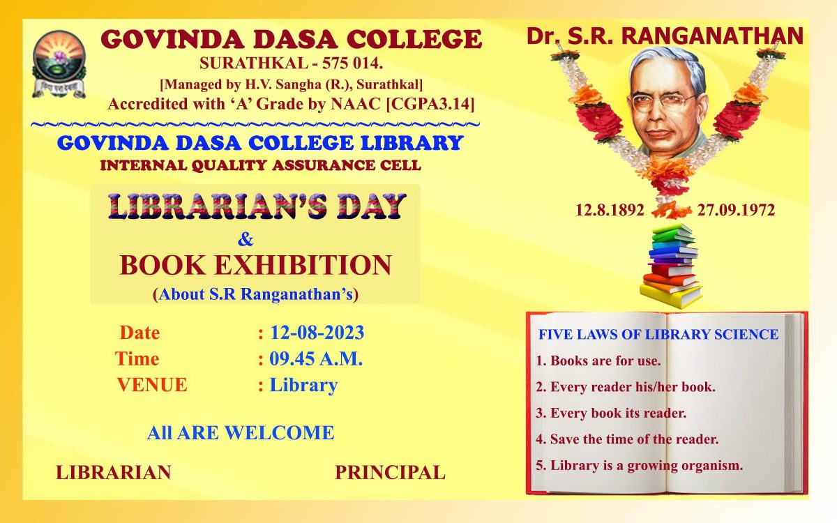 Librarian’s Day Celebration on 12.08.2023(2023-24)